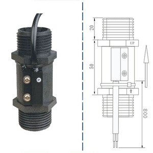 İki telli G1/4 "inç in Line sıvı akış sensörü anahtarı dedektörü ile FS-3P-X-8N/plastik pistonlu manyetik su akış anahtarları - Product Image 2