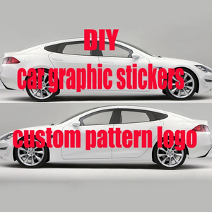 Modern Design Full Wrap Racing Car Sticker Decorative Cut Body Vinyl Wrap Protective Graphic <strong>Decal</strong> with <strong>Red</strong> Color Modern Style - Product Image 2