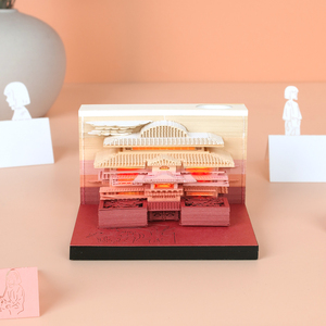 Anime Building <strong>Block</strong> Paper Craft 3D <strong>Memo</strong> Pad <strong>Cube</strong> Collection Building <strong>Block</strong> <strong>Shaped</strong> Notepad With Acrylic Pen Holder - Product Image 3