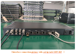 Equipo frontal de TV IP ASI a RF DVB-T ISDBT Modulador Decodificador de cabecera SFP Convertidor USB Modulador IP a QAM - Product Image 2