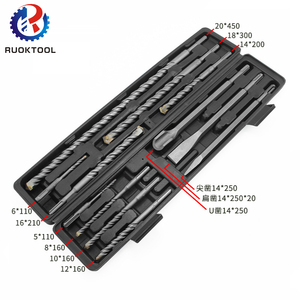 OEM 12Pcs YG8C S4 Concrete Sds Plus Shank Hammer Drill <strong>Bit</strong> and <strong>Chisel</strong> Set <strong>Cross</strong> Concrete Drill <strong>Bit</strong> for Masonry Concrete - Product Image 6