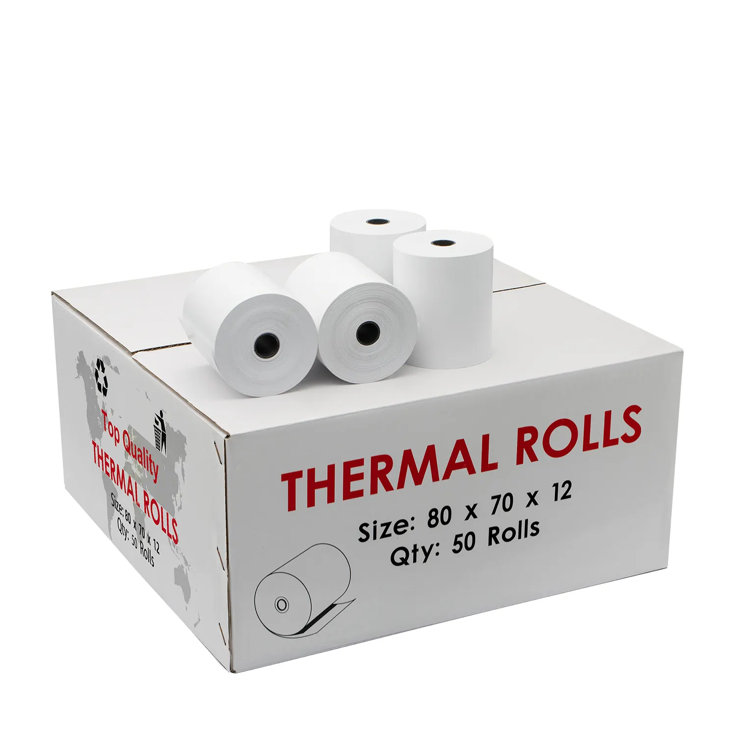 Kustom Thermal Paper Roll Receipt Kasir Pos Thermal Paper Rolls Receipt Paper untuk Pos Atm untuk Penggunaan Bisnis