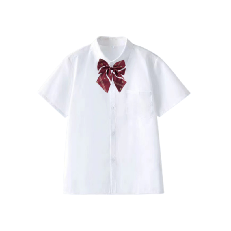Chemise manches courtes noeud papillon rouge