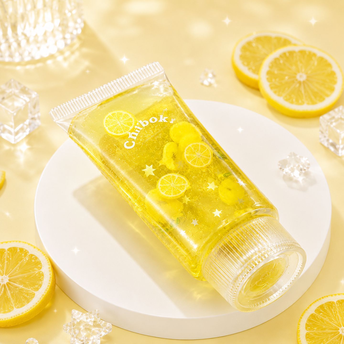 Jouet à presser en forme de tube de dentifrice - Vaseline jaune citron