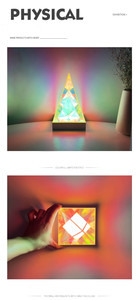 家用3D立方体三角魔方台灯装饰遥控氛围金字塔三角台灯 - Product Image 6
