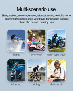 Easy Install Y10 <strong>2x</strong> Wireless Intercom Headphone Noise Cancelling Blue Tooth Intercom Headset for Motorcycle Rider - Product Image 3