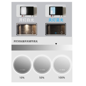 12V 1A 12w单触摸发光二极管镜子智能化妆浴室镜子调光器单色触摸传感器开关，内置发光二极管驱动器 - Product Image 3