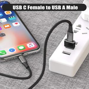 Schitec vende al por mayor USB a USB C adaptador multicolor tipo C hembra a un convertidor de cargador macho para dispositivo móvil tipo C - Product Image 3