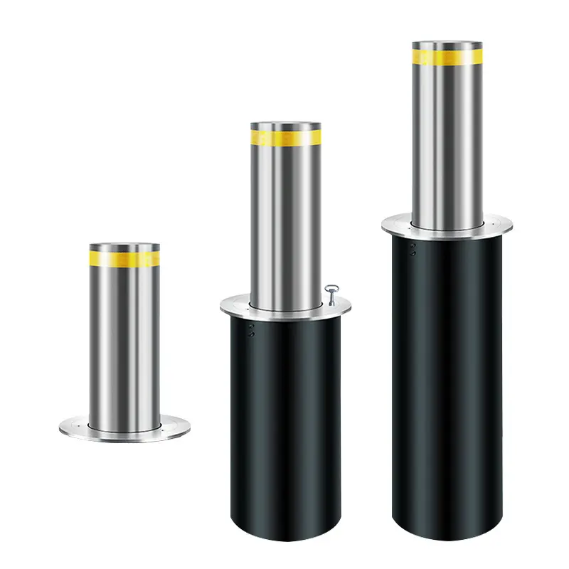 Automatische Intrekbare Hydraulische Bollards Post Slanke Hydraulische Boom Rvs Oprit Residentiële Bolder Post Voor Outdoor