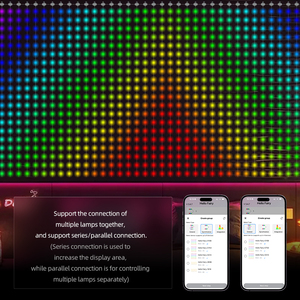 DIY RGB 400 LED Pixel cortina luces patrón texto programable música sincronización decorativa Led luces cadena con Control de aplicación - Product Image 4
