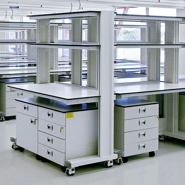 Banco da lavoro flessibile modulare e mobile per mobili da laboratorio con cassework/Cabinet da laboratorio riconfigurato facilmente