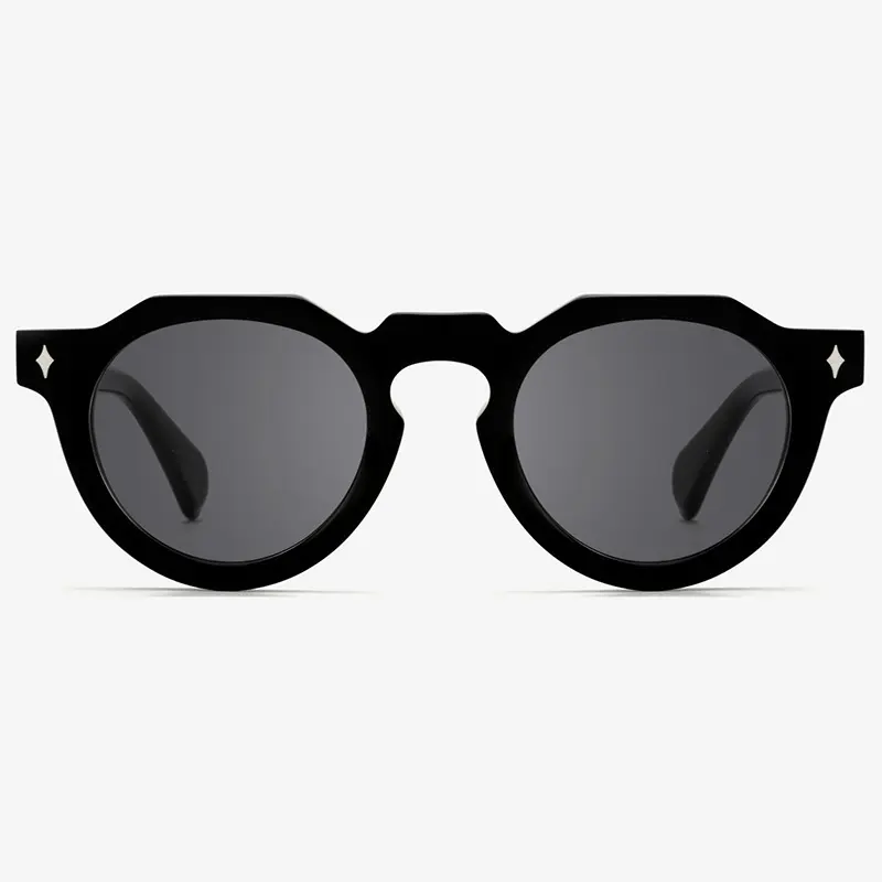 Oculos de sol retro round luxury occhiali da sole polarizzati in acetato di alta qualità occhiali da sole personalizzati per uomo
