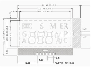 Taidacent I2C White Back light Trans flective Custom ized 7 Sieben-Segment-LED-LCD-TN-Display zum Wiegen des Balance-Preis zeichens - Product Image 6