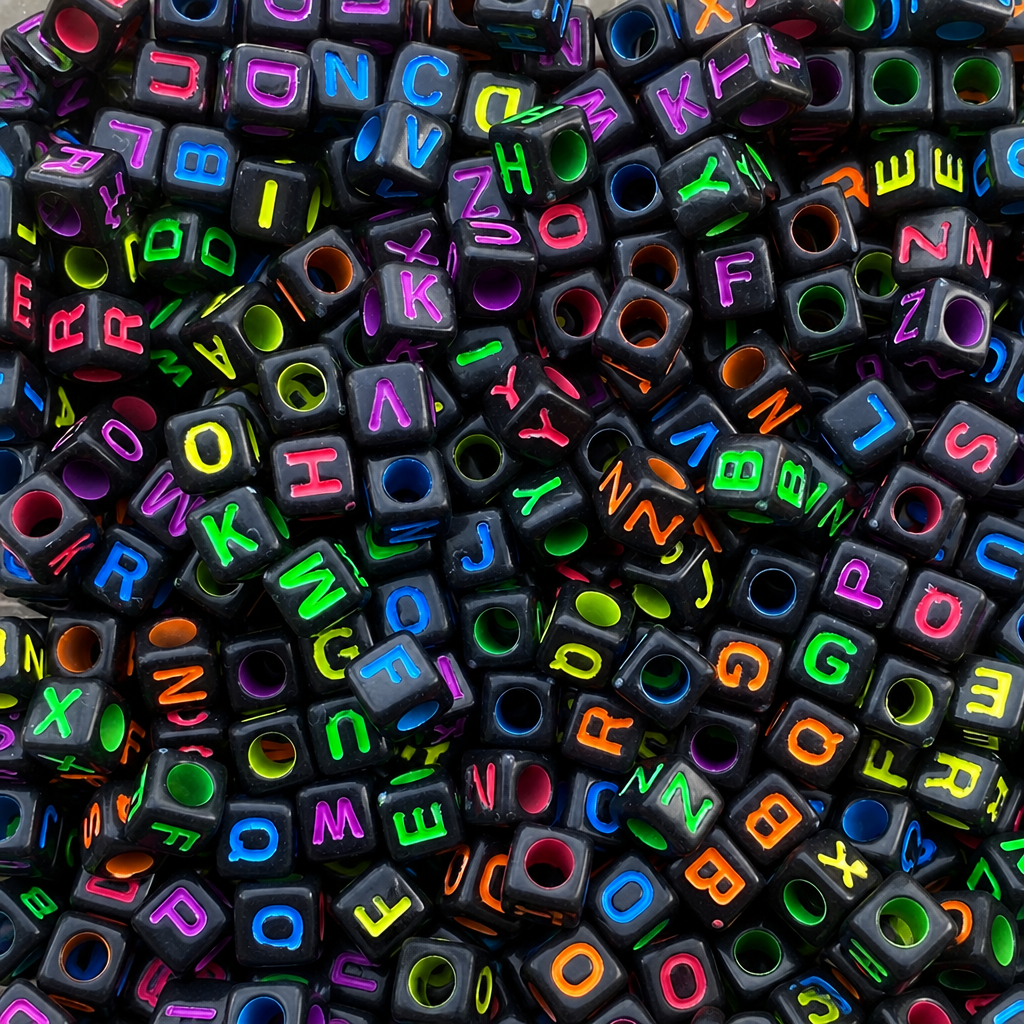 6x6mm Noir + Fluorescent