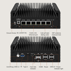 Personalizar la fábrica se puede incorporar Industrial Mini Pc computadora de escritorio Wind Ows Mini Pc computadora sin ventilador con 6 * Rj45 - Product Image 5