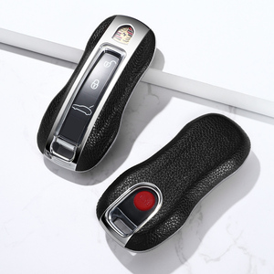 Porsche Panamera için akıllı anahtar koruyucu kılıf Cayenne 911 3/4 düğme-siyah/kırmızı/beyaz araba anahtarı kapağı anahtarsız giriş uzaktan - Product Image 3