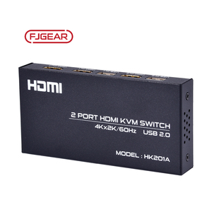 FJ-HK201A Fjgear 4k Desktop Remote <strong>Control</strong> hdmi Kvm Switch 2 <strong>Computers</strong> Share a Set of <strong>Keyboard</strong>, <strong>Mouse</strong> and Monitor 3840*2160/60hz - Product Image 2