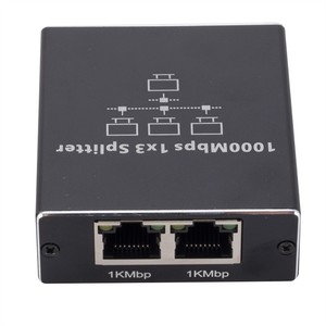 1ถึง3พอร์ต RJ45 LAN ตัวเชื่อมต่อปลั๊กเครือข่ายอีเทอร์เน็ตอะแดปเตอร์แยกในอลูมิเนียมอัลลอยแบบปลั๊กแอนด์เพลย์ไดรเวอร์ - Product Image 1