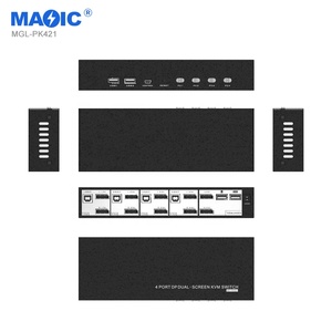 4k 60hz自动DP Kvm开关双显示器Kvm DP扩展显示Kvm开关4进2出笔记本电脑 - Product Image 6