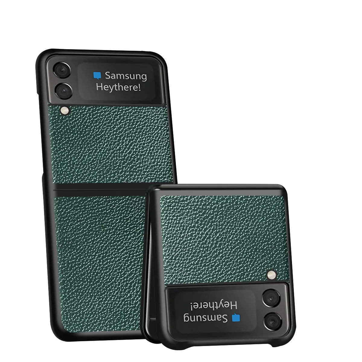 Nieuwe Echt Pu Leer 1.5Mm Ultradunne Telefoon Gevallen Voor Samsung Galaxy Z Flip 3 Opvouwbare Mobiele Telefoon cover