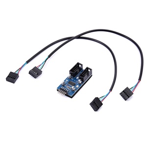 Motherboard <strong>USB</strong> 9Pin <strong>USB</strong> 2.0 Female Black Interface Header Splitter 1 To 2 Extension Cable Adapter 9-Pin <strong>USB</strong> HUB Connectors