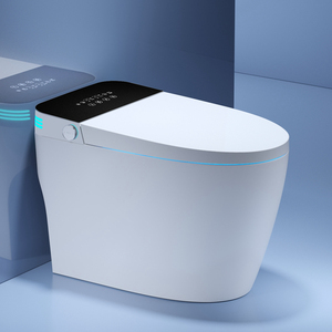新しいスタイルホームトイレインテリジェントトイレ自動オープンセンサーフラッシュバスルームクローズスツール電子ビデセラミックスマートトイレ - Product Image 1