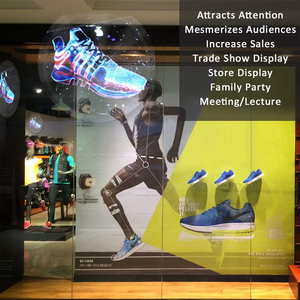 Proyector de publicidad holográfico 3D de 65CM, ventilador de mano programable de 4 aspas con mensaje LedsLED 572 para tienda, centro comercial, vacaciones - Product Image 6