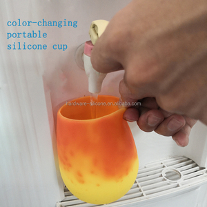 Tiệc cưới ly biểu tượng tùy chỉnh & màu sắc xách tay <span class=keywords><strong>uv</strong></span>-phản ứng màu sắc thay đổi Silicone uống cup không thể phá vỡ ly rượu ly - Product Image 1