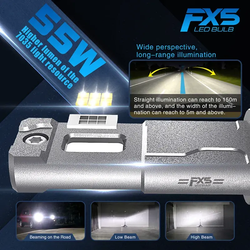FX5 h4 हेडलाइट बल्ब कार उच्च शक्ति उच्च गुणवत्ता का नेतृत्व किया