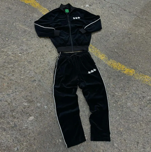 कस्टम उच्च गुणवत्ता वाली टेक फ्लेक्स सादा ट्रैकसूट स्वेटसूट चिंतनशील ज़िप अप स्पोर्ट्स जॉगर पुरुषों के लिए ढीले आधा गर्दन ट्रैकसूट - Product Image 2