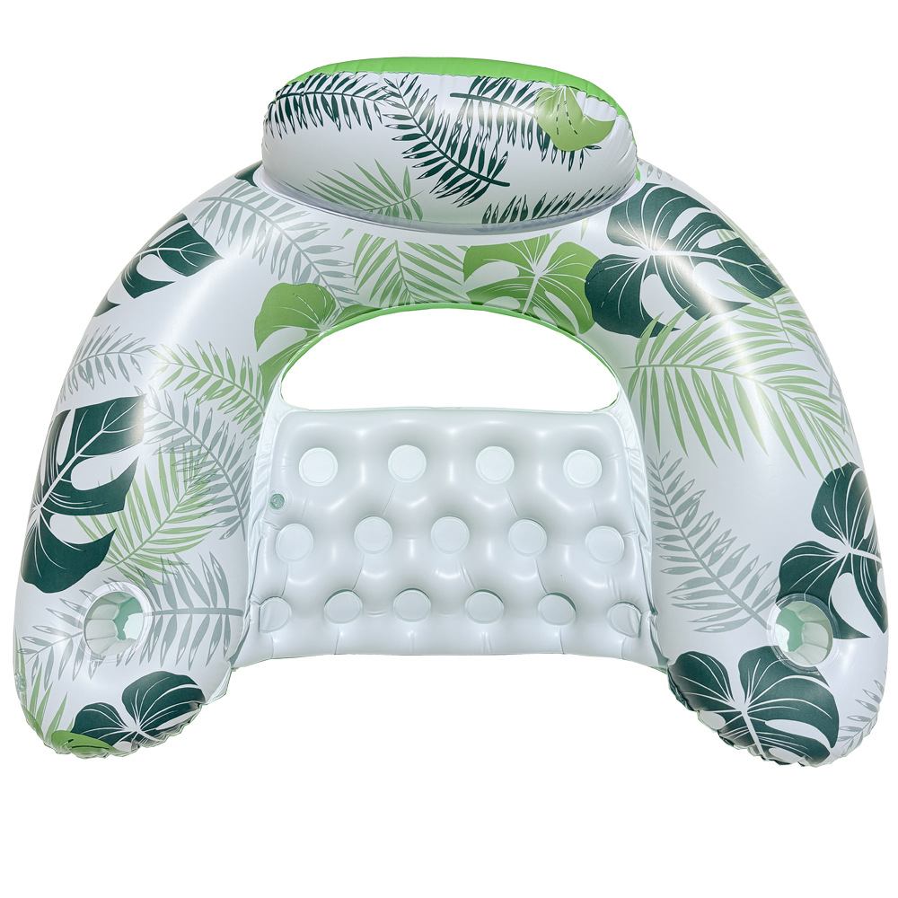 Sillón reclinable con forma de U y hoja de arce verde - Embolsado
