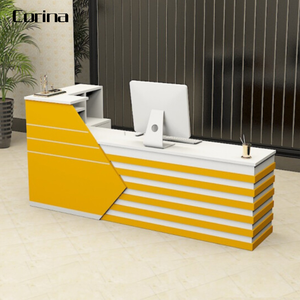 定制接待处免费样品柜台接待处接待桌l形前现金柜台 - Product Image 4