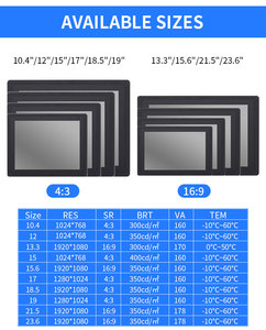 10,1/12,1/15,6/19,1/21,5 pulgadas en LCD One ter Linux Wins Android Panel Industrial capacitivo Pc monitores de pantalla táctil - Product Image 4
