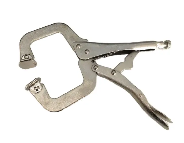 Alicate de bloqueio de ferramentas manuais de amostra grátis com alicate de fixação C de mandíbula flexível