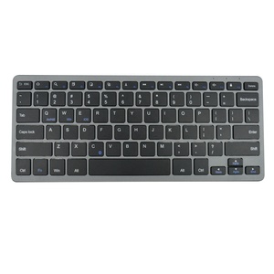 Tastiera personalizzata BT 5.0 in alluminio Multi dispositivo Wireless ricaricabile tastiera bluetooth per tablet pc portatile ipad imac cellulari - Product Image 1