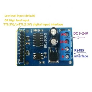 R4DIF08 interruttore digitale a 8 bit TTL LvTTL CMOS IO ingresso UART RS485 Modbus RTU modulo per espansione PLC