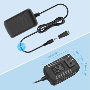 <strong>Input</strong> 100-240V <strong>Output</strong> 12 Volt 2 Amp Wall Wart Transformer Charger for DC12V <strong>Adapter</strong> Security CCTV Camera - Product Image 2