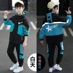 Autumn Sports Suit for <strong>Boys</strong> Handsome Children's Clothing Cotton New Foreign Style Clothing Set Trending Spring Autumn - Product Image 1