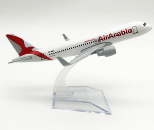 エアアラビア航空モデル1:400スケール16CMダイキャスト航空機モデルA320エアバス320モデル飛行機メーカーから - Product Image 3