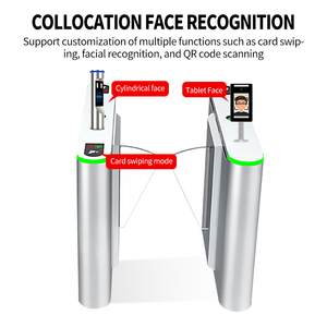 Sistema di controllo degli accessi degli edifici per uffici di Shouweishen QR Code e riconoscimento del volto Flap barriera cancello del tornello - Product Image 5