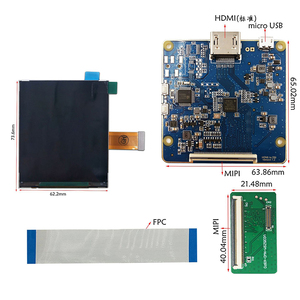 Módulo LCD cuadrado de 3,5 pulgadas 1440*1600 de alta resolución Tft LCD 2K LCD con placa controladora MIPI de 24 pines opcional para AR VR - Product Image 6