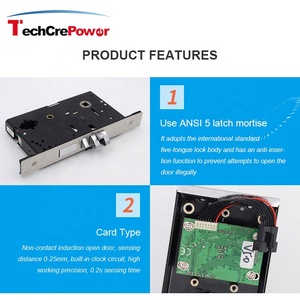 E100สแตนเลสกรณีสมาร์ท Keyless T57 M1บัตรอิเล็กทรอนิกส์การควบคุมการเข้าถึงที่สำคัญ Rfid ล็อคประตูโรงแรมสำหรับโรงแรม - Product Image 3