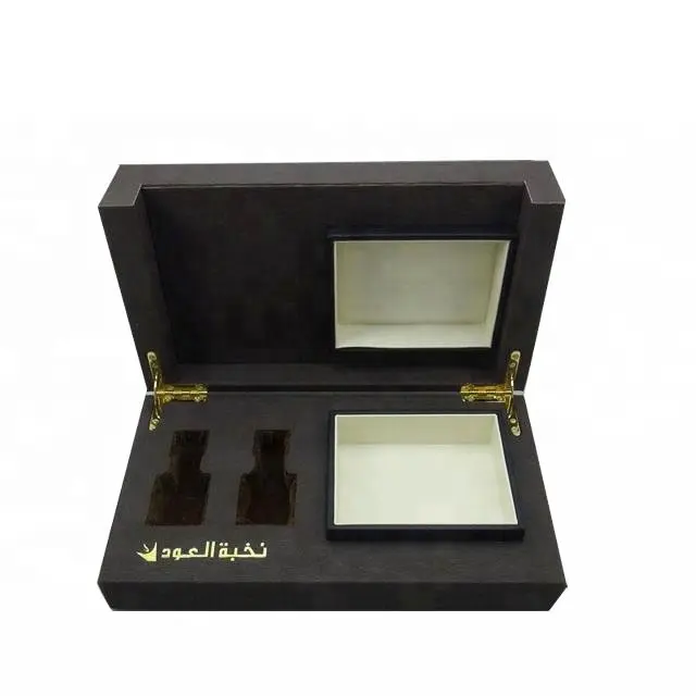 arabic matte black hot sale wooden perfume box