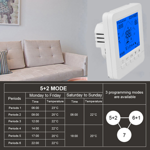 Termostato digital programable para calefacción de suelo, controlador de temperatura inteligente para habitación, wifi, modbus, HY02B05 - Product Image 4