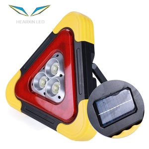 Taşınabilir güneş LED İş işık üçgen uyarı işareti araba acil arıza alarmı lamba ışığı diğerleri araba işık aksesuarları - Product Image 1