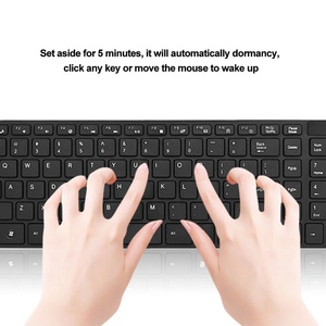 K-06 <strong>2</strong>.4G Wireless <strong>Keyboard</strong> and <strong>Mouse</strong> Combo <strong>Computer</strong> <strong>Keyboard</strong> with <strong>Mouse</strong> Plug and Play for Laptop Black - Product Image 2