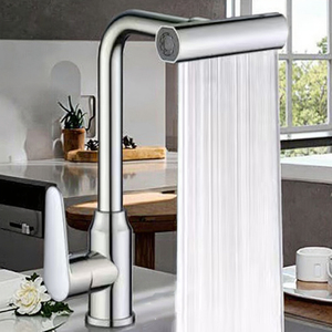 Khách sạn hiện đại căn hộ sử dụng thép không gỉ bồn rửa nhà bếp Vòi gốm van lõi đơn lỗ lạnh/nước nóng trộn vòi - Product Image 4