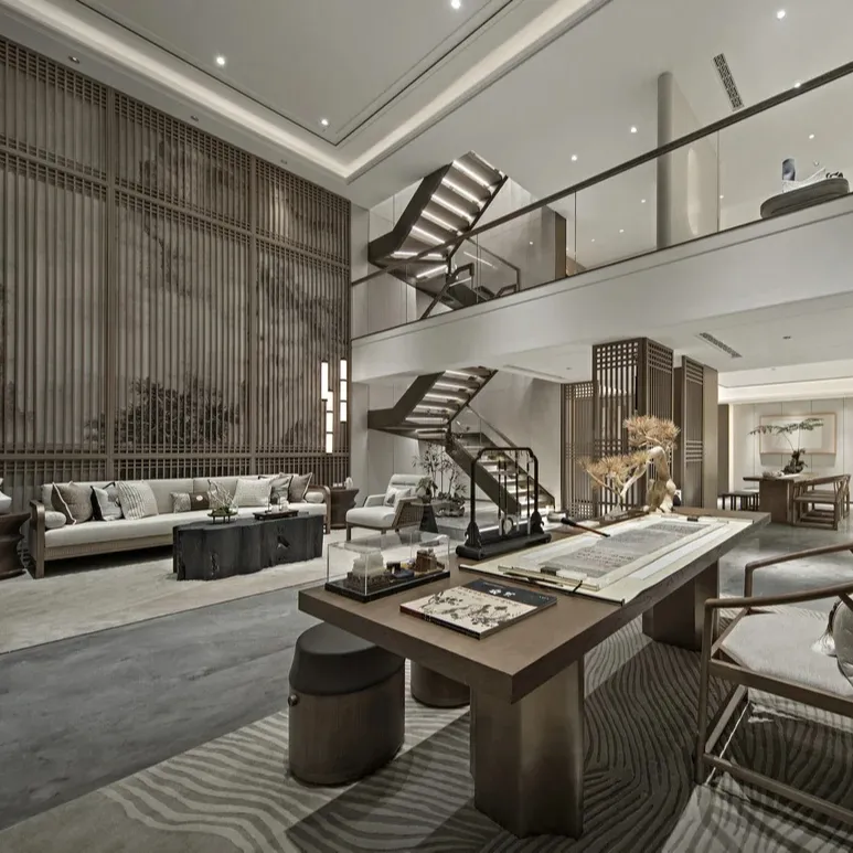 Servizi di interior design 3D presidenziale hotel di lusso residenziale contemporaneo