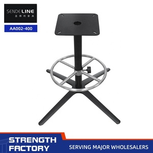 Thiết kế hiện đại màu đen kim loại thanh ghế phụ kiện bán buôn thanh phân và bảng cơ sở cho thương mại đồ nội thất thanh - Product Image 5