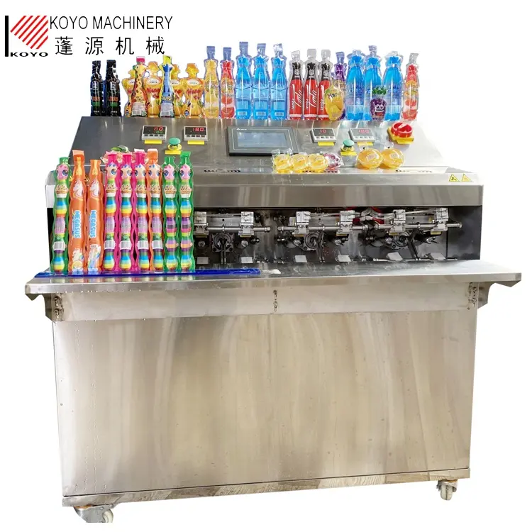 Máquina de envasado de refrescos, bebidas carbonatadas con sabor a fruta, Soda Pop, bolsa de agua mineral